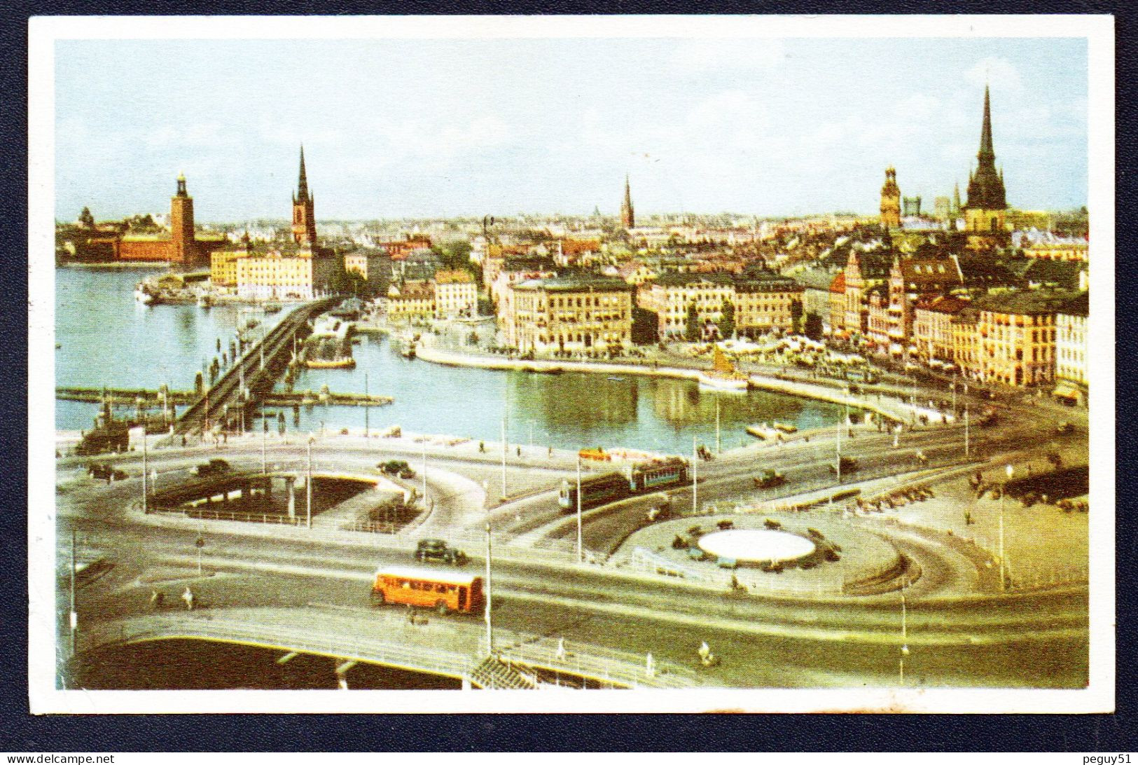 Suède. Stockholm. Viaduc Slussen Entre Gamla Stan Et L'île De Södermalm. 1953 - Suecia