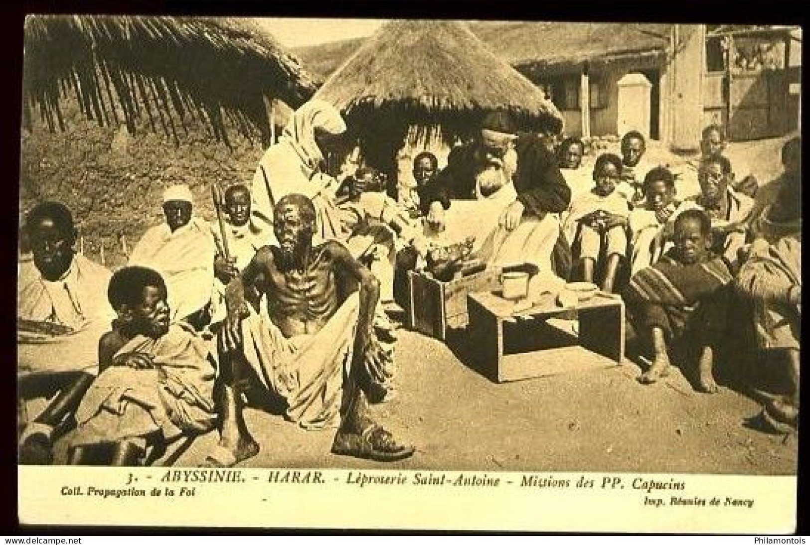 ABYSSINIE - HARAR - 3 : Léproserie St. ANTOINE - Missions Des Pères CAPUCINS - (Gros Plan Très Animé) - Etiopia