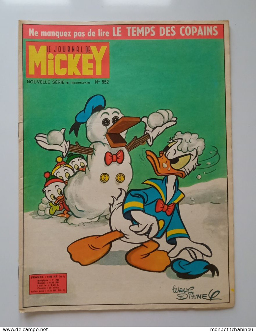 JOURNAL DE MICKEY N°552 (Novembre 1962) - Disney