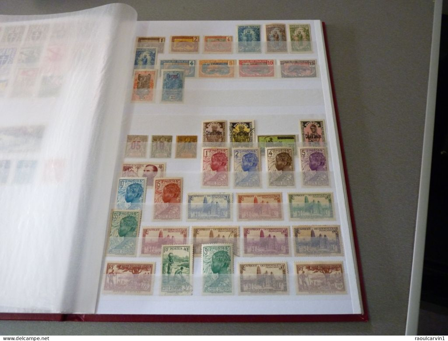 Collection de timbres anciennes colonies françaises AVANT INDEPENDANCE en classeur voir photos