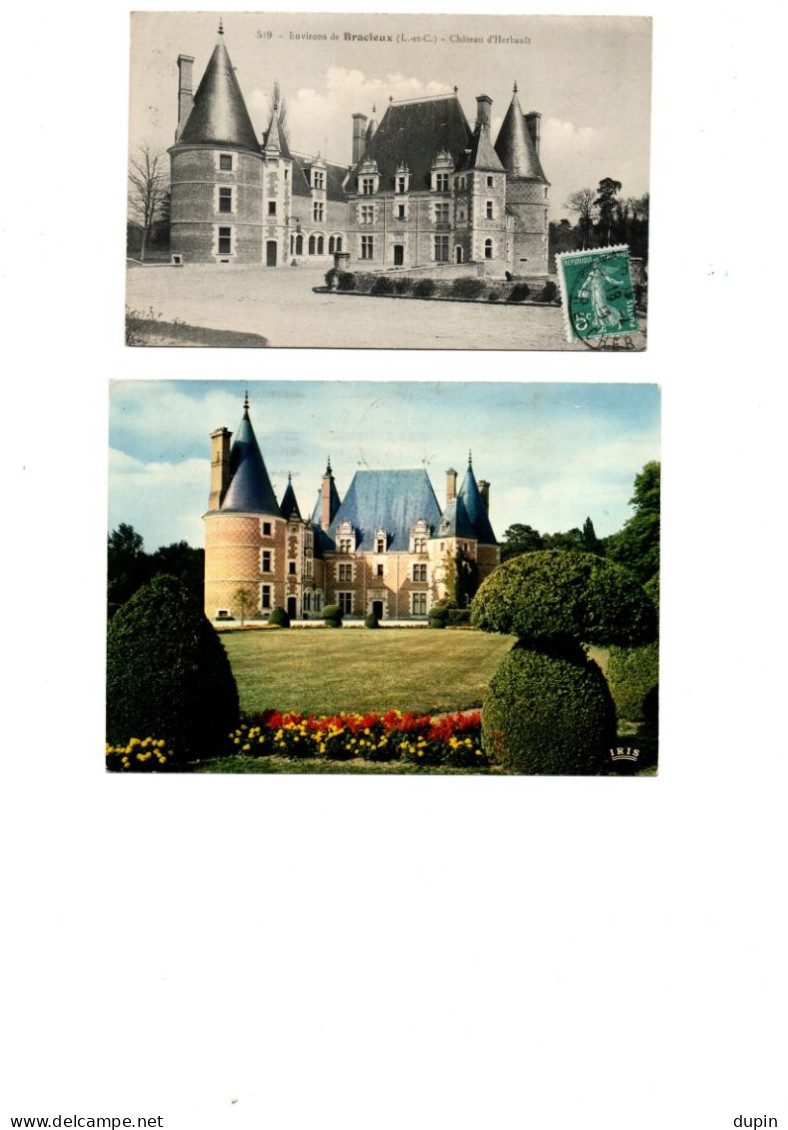 2 CP  41 - Château D'HERBAULT - Herbault