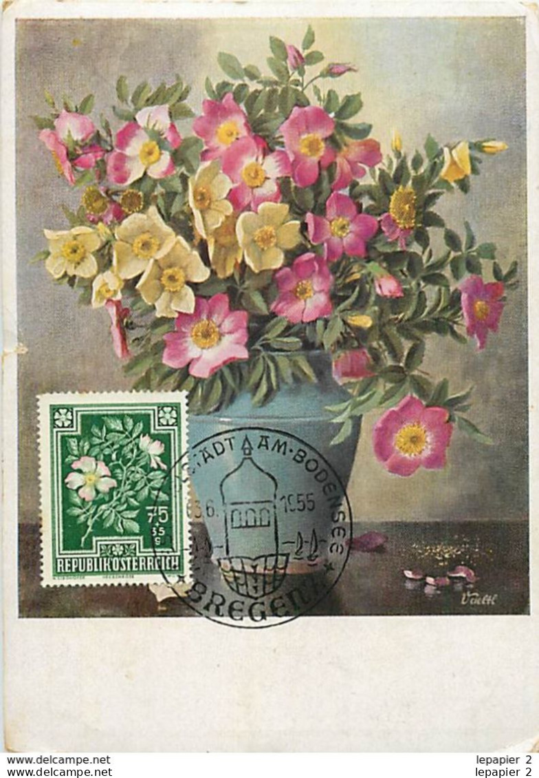 Autriche Lot de 7 Fleurs Flowers  Maximum Card CM