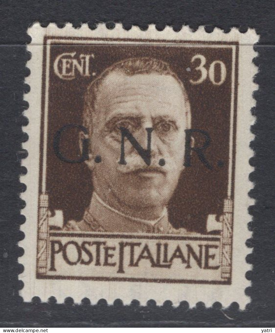 Repubblica Sociale Italiana (1944) - GNR Brescia, 30 Centesimi ** - Neufs
