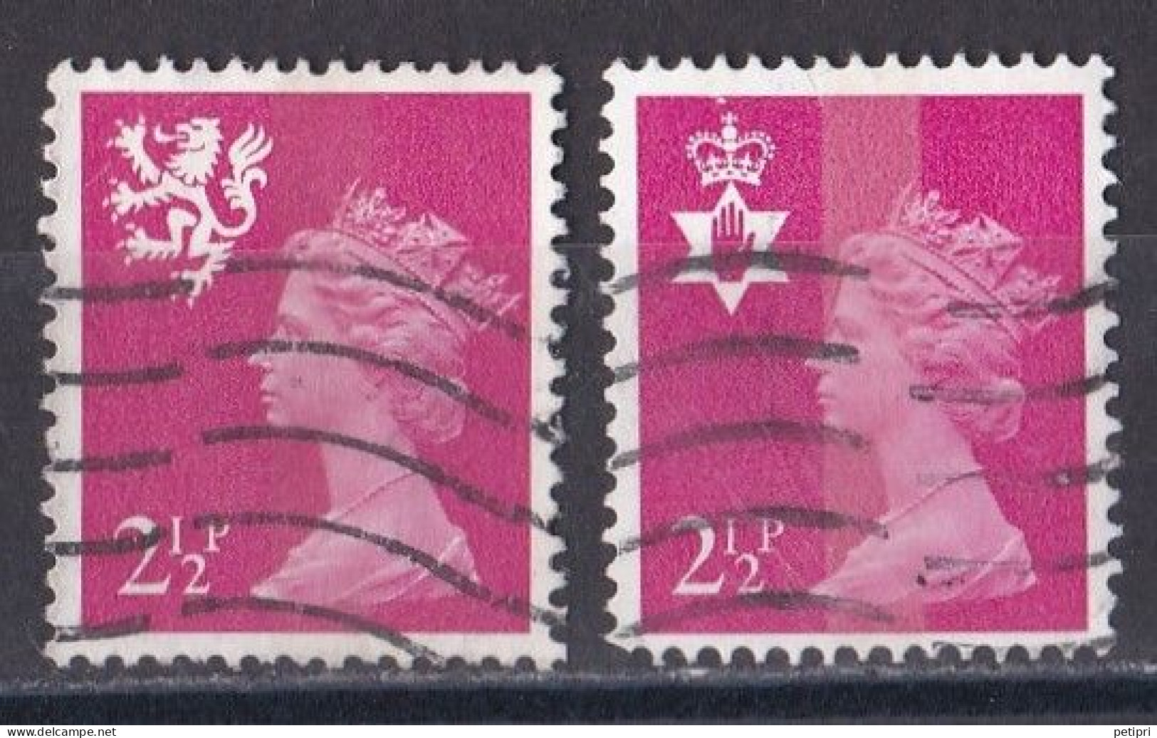 Grande Bretagne - 1971 - 1980 -  Elisabeth II -  Y&T N ° 624  Et  625  Oblitéré - Usati