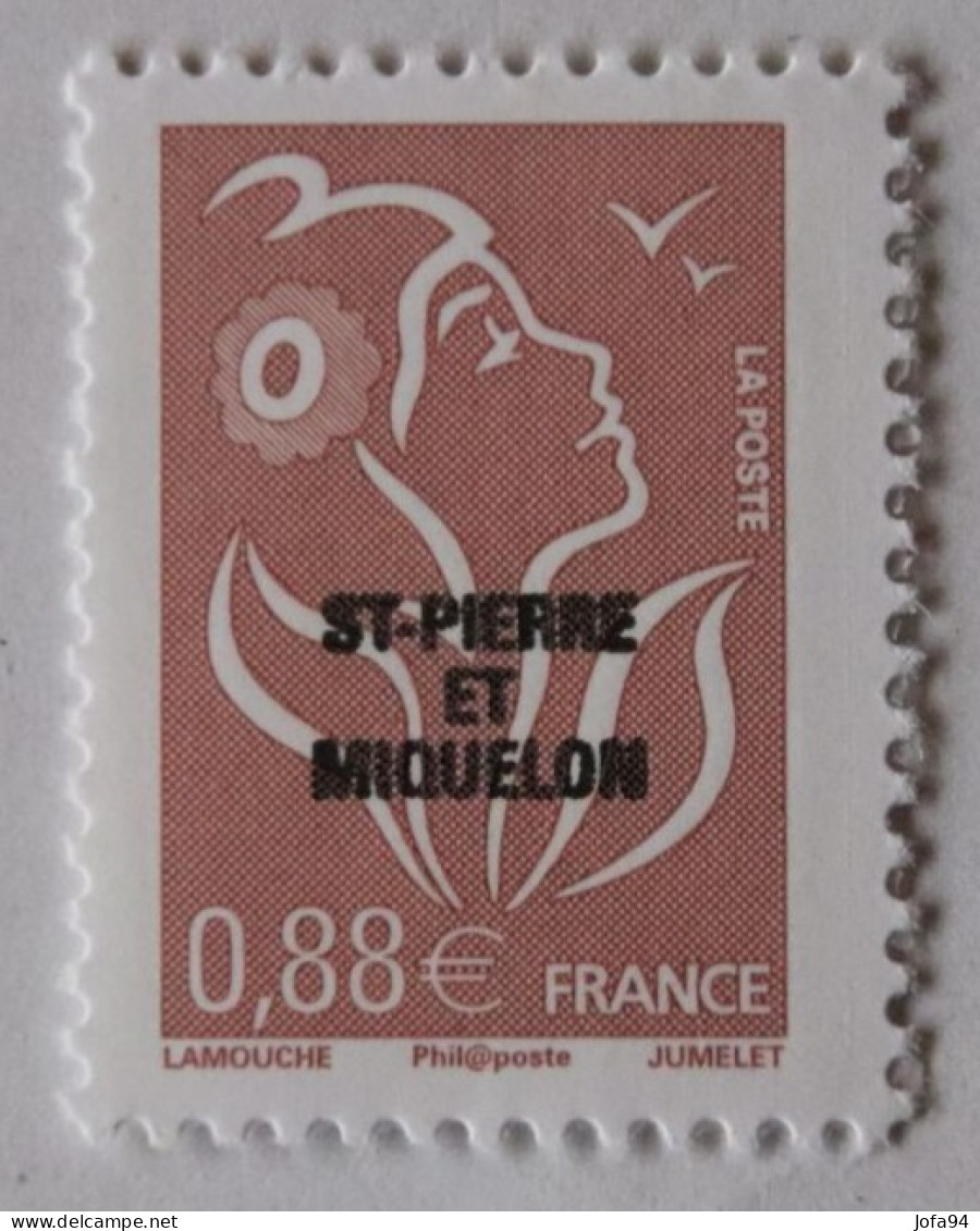 SPM 2008 Marianne De Lamouche  5 TP  0,72+0,88+1,25+2,18+bleu Foncé Ss Val  YT 918/922   Neufs - Unused Stamps