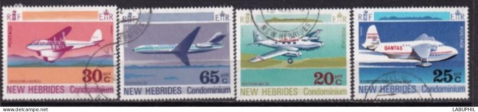 NOUVELLES HEBRIDES Dispersion D'une Collection Oblitéré Et Mlh  1972 Avions - Usados