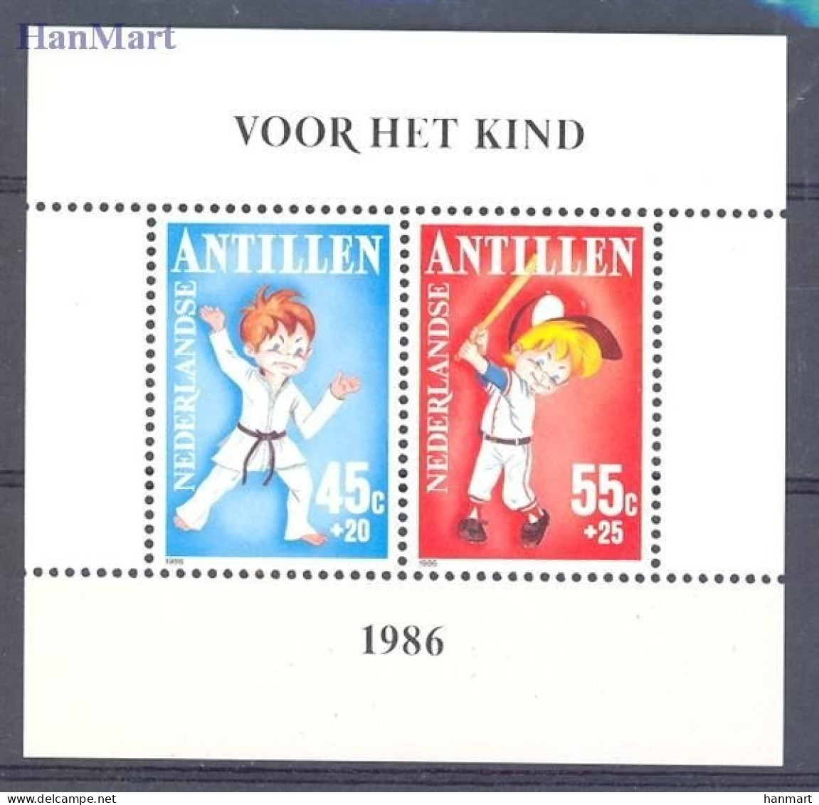 Netherlands Antilles 1986 Mi Block 30 MNH  (ZS2 DTAbl30) - Base-Ball