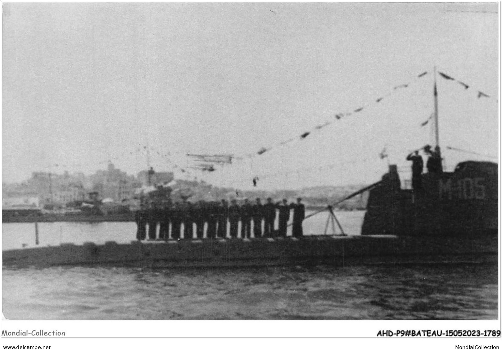 AHDP9-BATEAUX DE GUERRE MARINE CARTE PHOTO-0895 - SOUS MARIN  M 105  SEBASTOPOL RUSSIE - Submarines