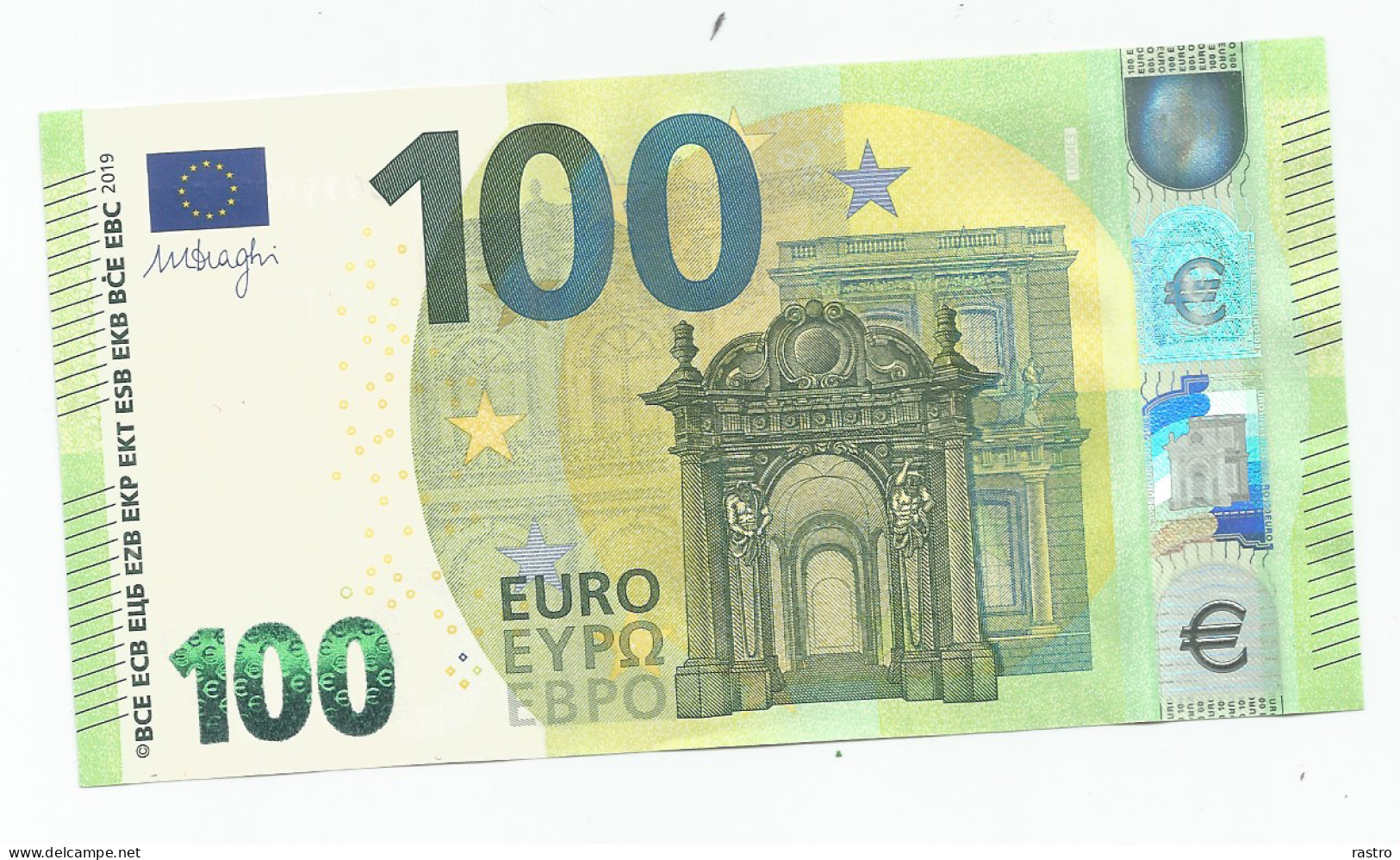 Billet 100 € 2019  état  SUP***    Signature  "M. Draghi" - 100 Euro