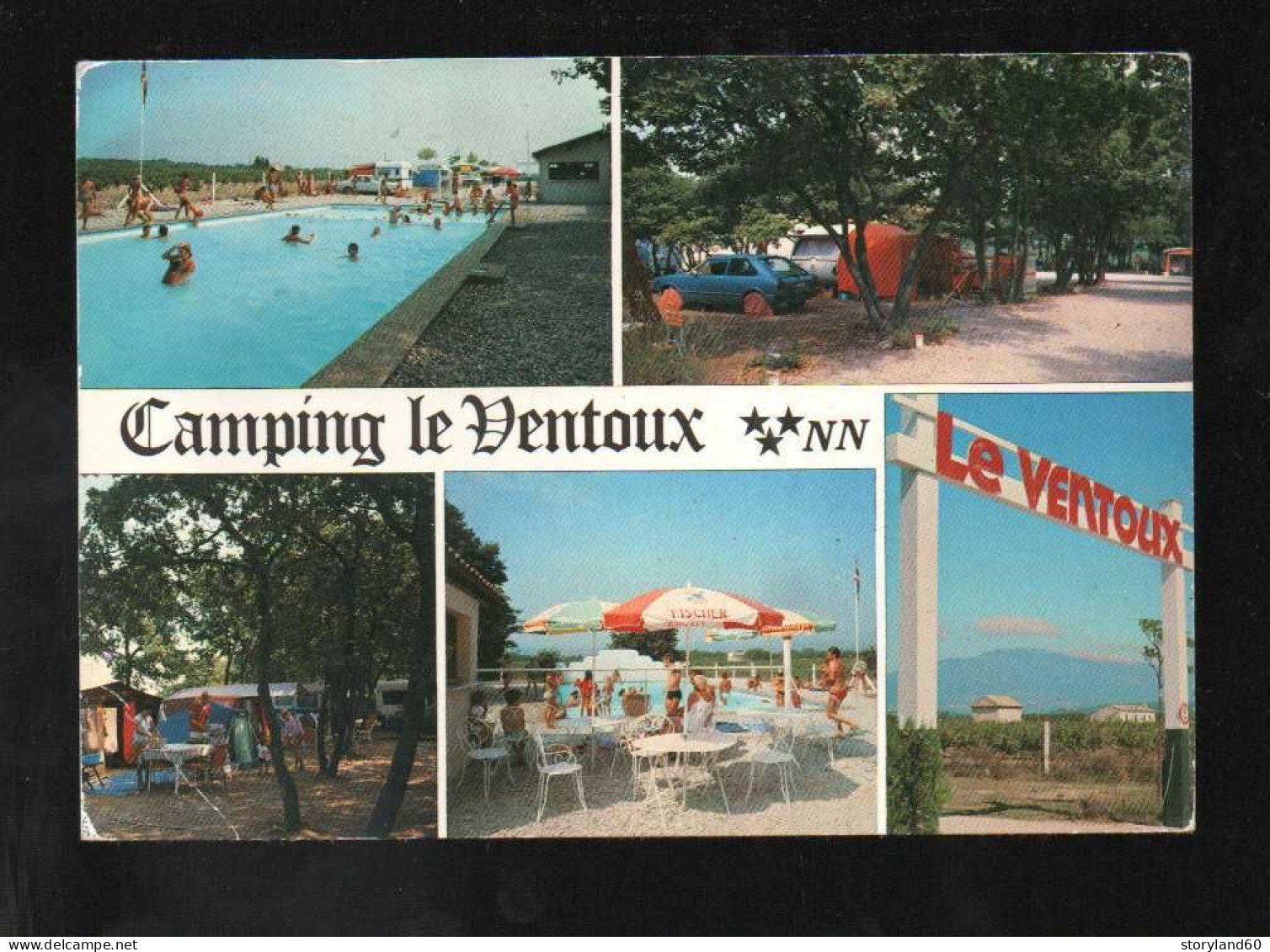 Cpm Camping Le Ventoux 5 Vues Sur Carte , Mazan - Mazan