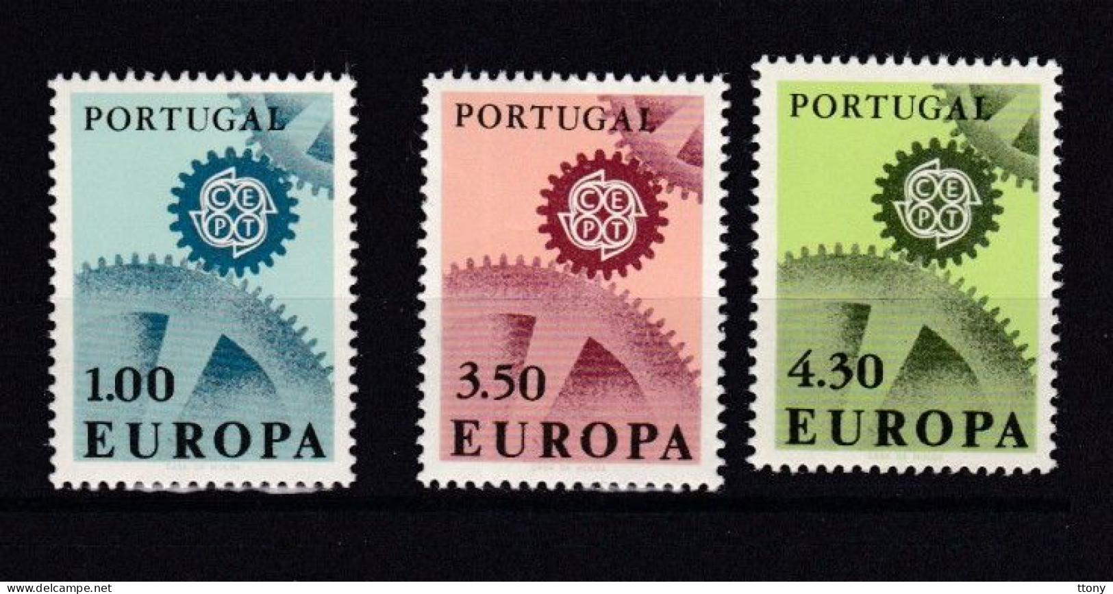 3 Timbres Portugal Neufs **  N° Yvert & Tellier   1007 - 1008 - 1009  Europa   Année 1967 - Neufs