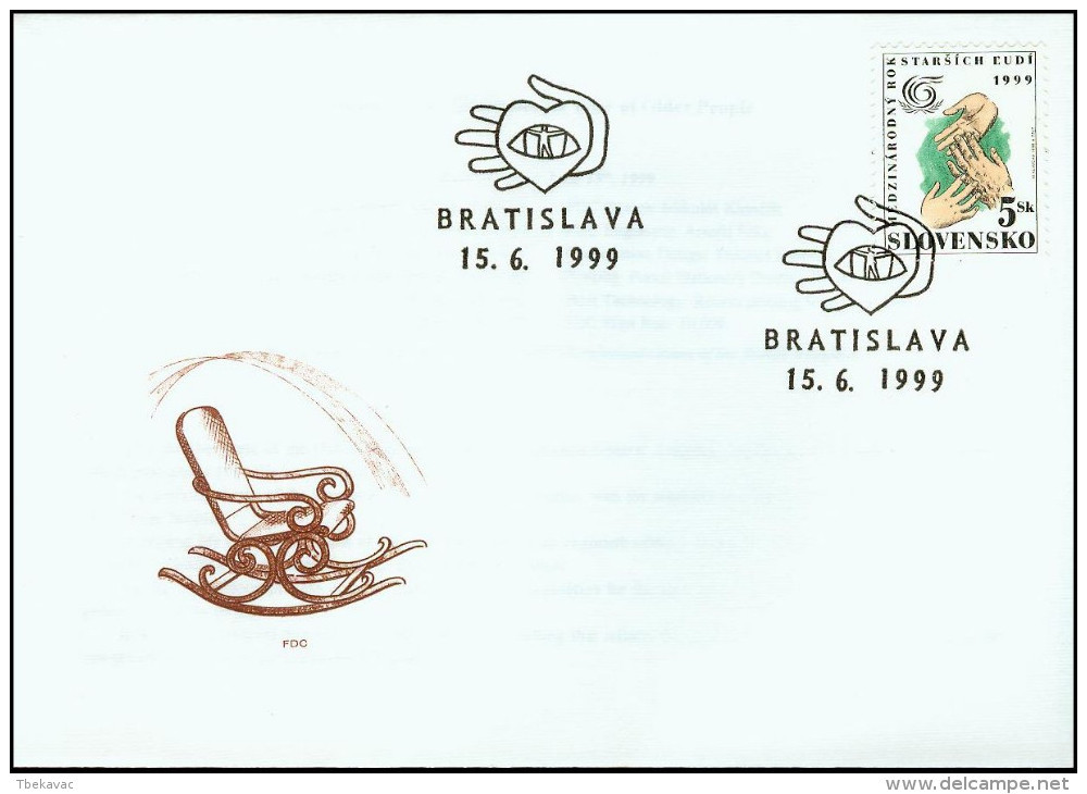 Slovakia 1999, FDC Cover International Year Of Older Persons Mi.# 342, Ref.bbzg - FDC