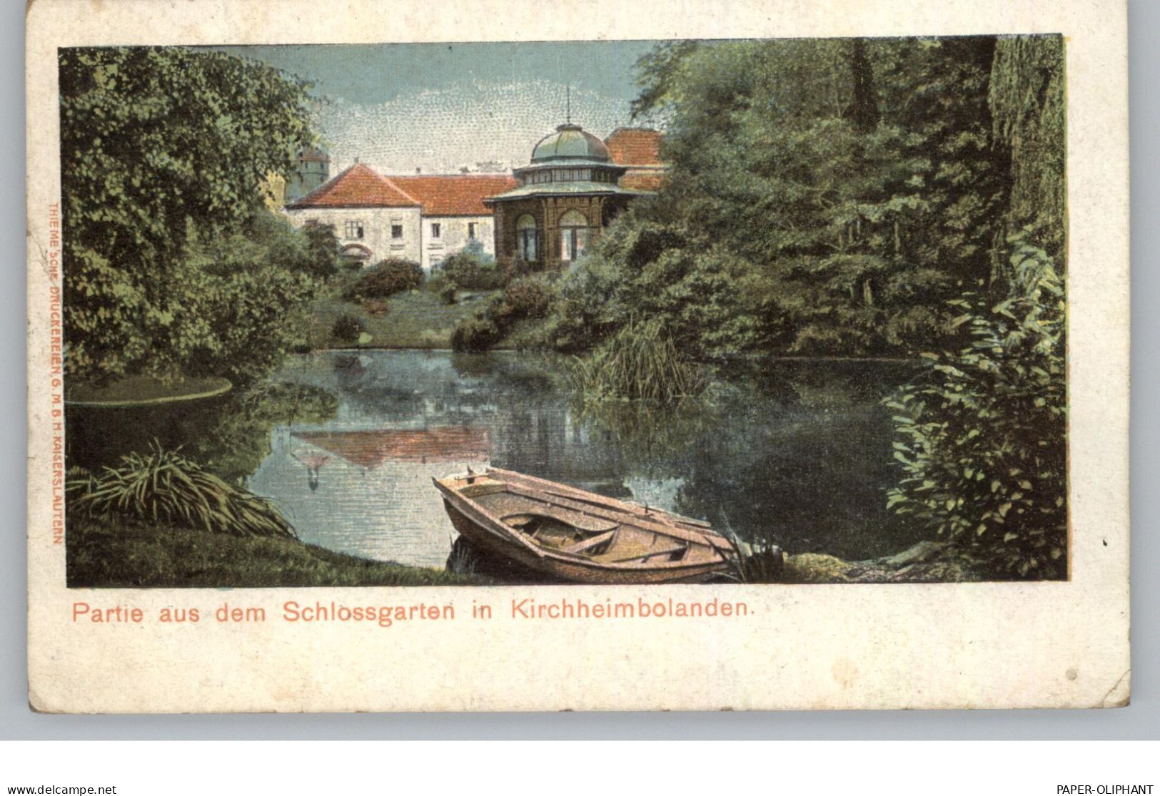 6719 KIRCHHEIMBOLANDEN, Partie Aus Dem Schlossgarten, 1919 - Kirchheimbolanden