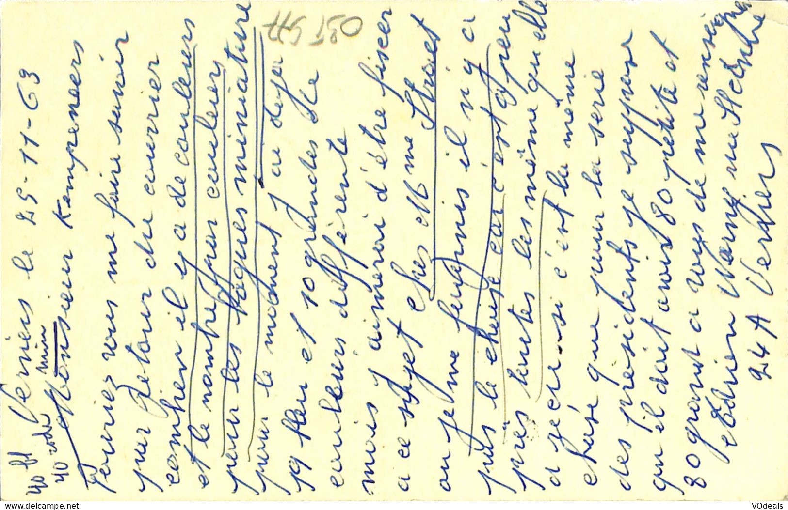 Belgique - Carte Postale - Entier Postal - 1963 - Verviers à Louvain - 2 Francs - Tarjetas 1951-..