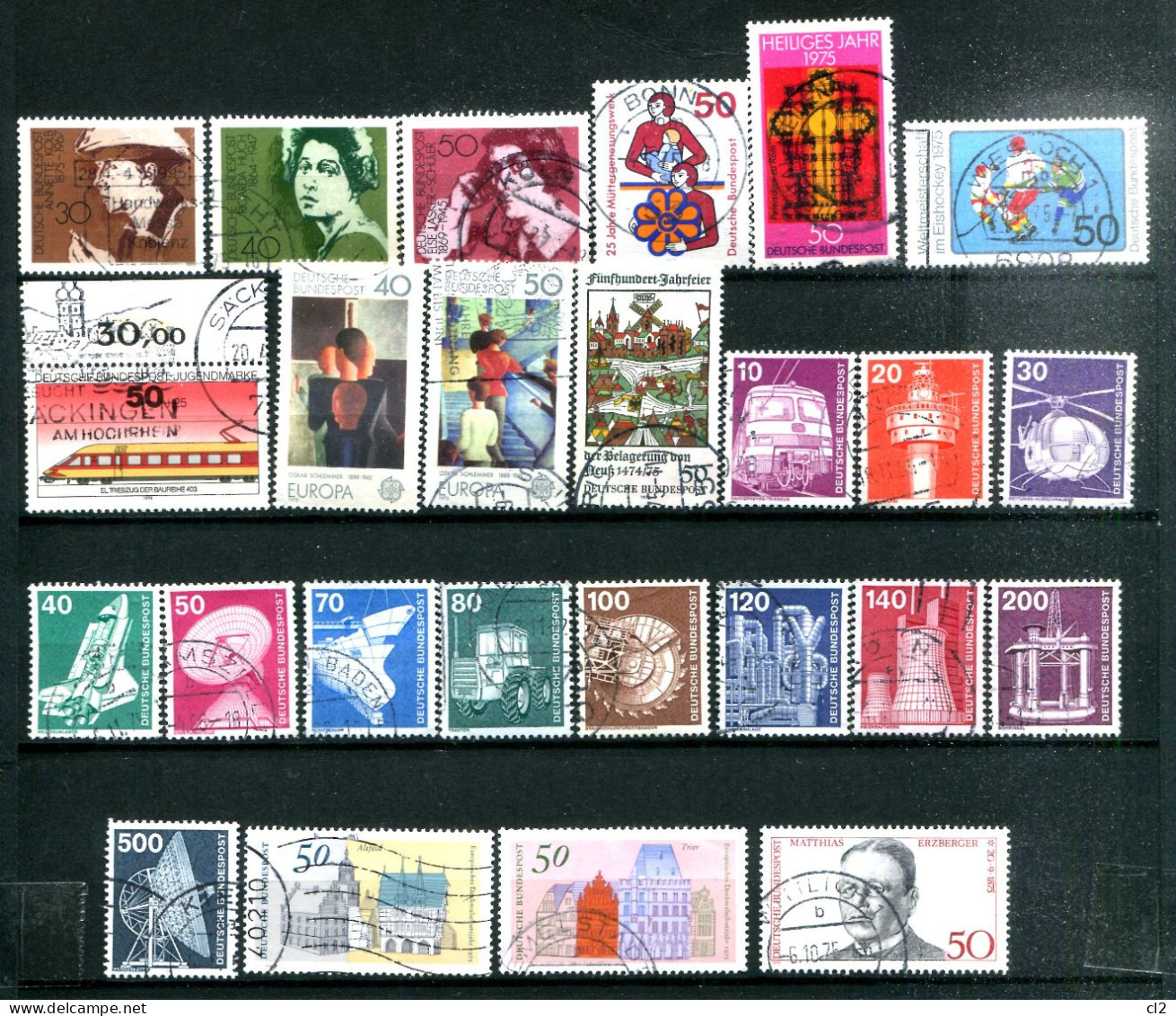 REPUBLIQUE FEDERALE ALLEMANDE - Lot De 25 Timbres De L'année 1975 - Colecciones Anuales