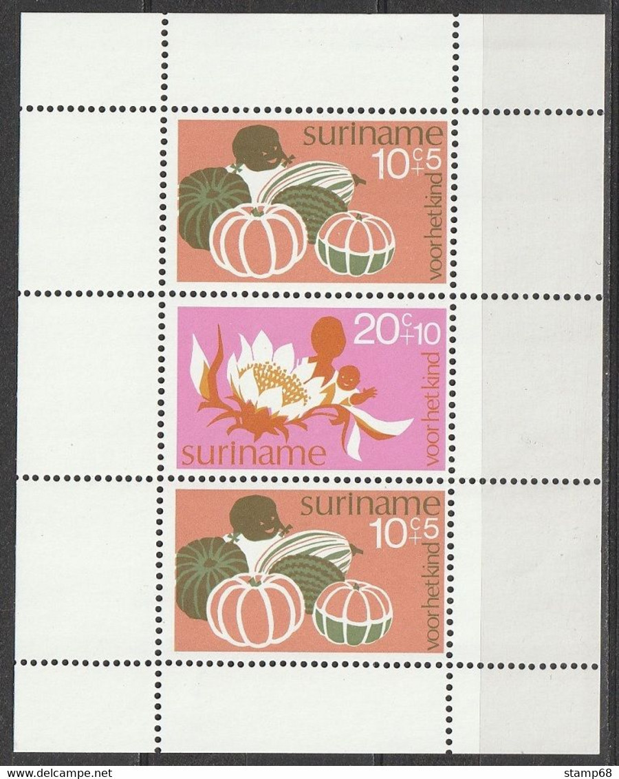 Suriname NVPH 637 Blok Kinderzegels 1974 MNH Postfris - Surinam ... - 1975