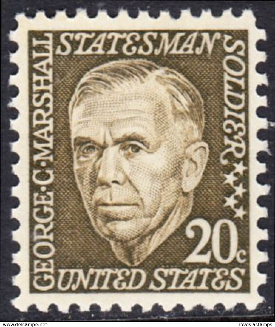 !a! USA Sc# 1289 MNH SINGLE (a2) - George C. Marshall - Nuovi