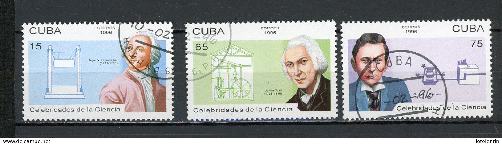 CUBA -  CÉLÉBRITÉS  N°Yt 3511+3512+3513 Obli. - Gebraucht