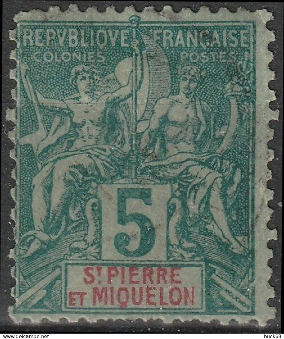 SAINT-PIERRE-ET-MIQUELON SPM   62 (o) Type Groupe 1892 [ColCla] 1 - Oblitérés