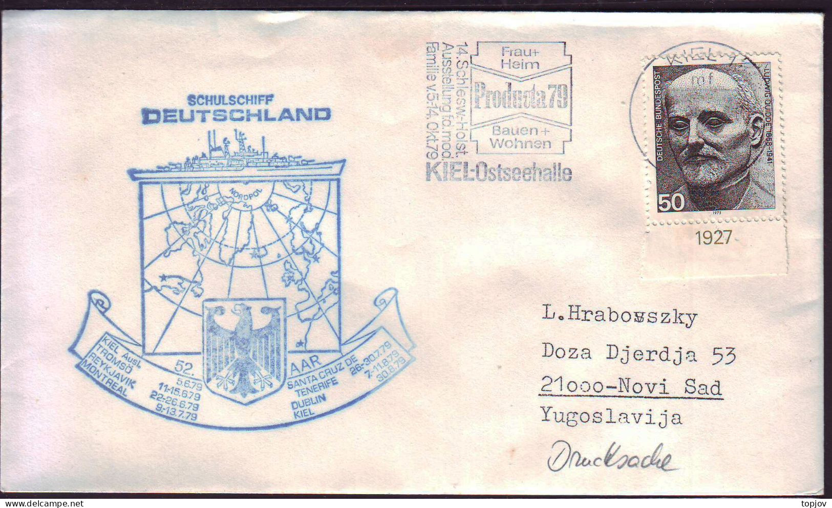 GERMANY - SCHULSCHIFF  DEUTSCHLAND - NORD POL VISIT - 1980 - Arctic Expeditions