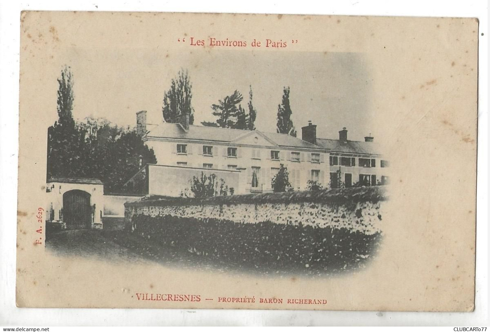 Villecresnes (94) : La Villa Propriété Du Baron Richerand En 1905 (CP Pionnière) PF. - Villecresnes