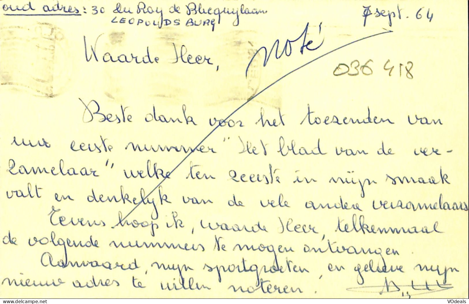 Belgique - Carte Postale - Entier Postal - 1964 - Léopoldsburg à Leuven - 2 Francs - Postcards 1951-..