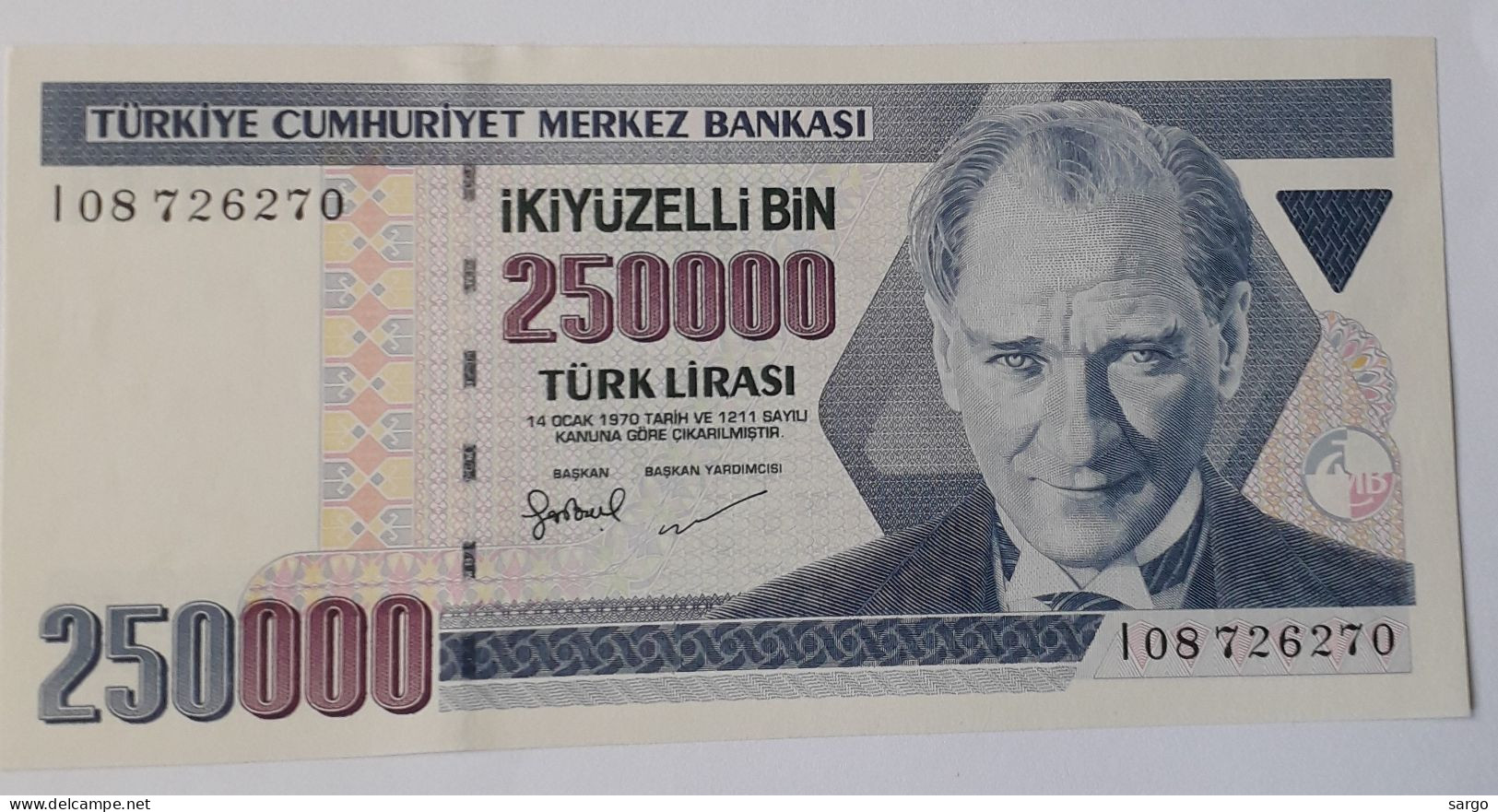 TURKEY - 250.000 LIRA -  P 207 - 1992/1995 - UNC - BANKNOTES - PAPER MONEY - CARTAMONETA - - Turkije