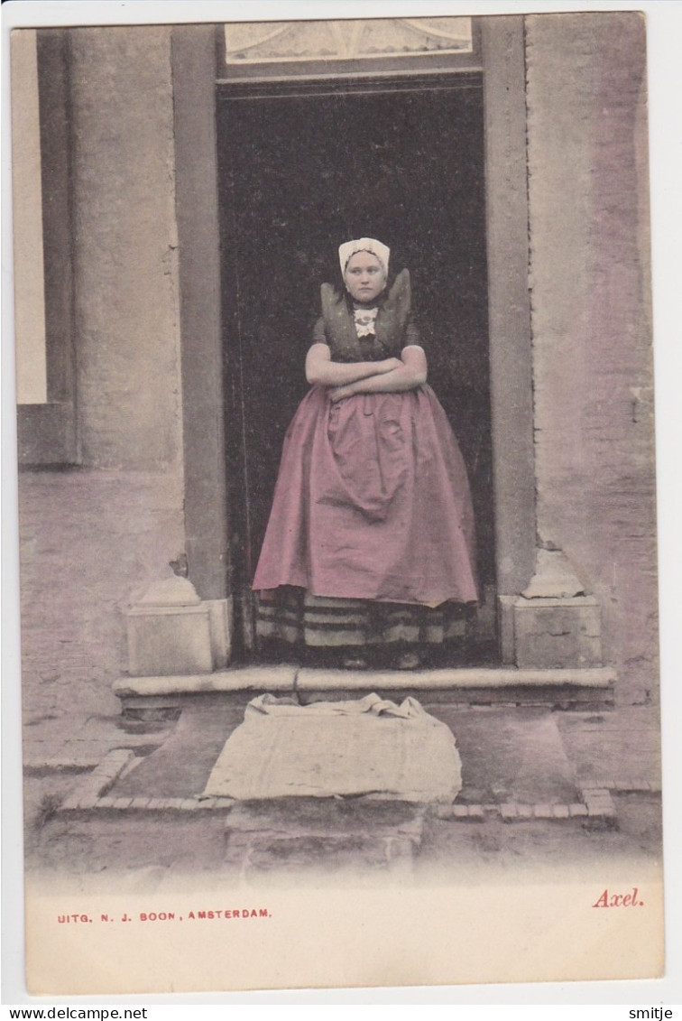 ZEELAND AXEL Ca. 1900 FOLKLORE KLEDERDRACHT COSTUMES COIFFES - Uitg. Boon Amsterdam - Axel