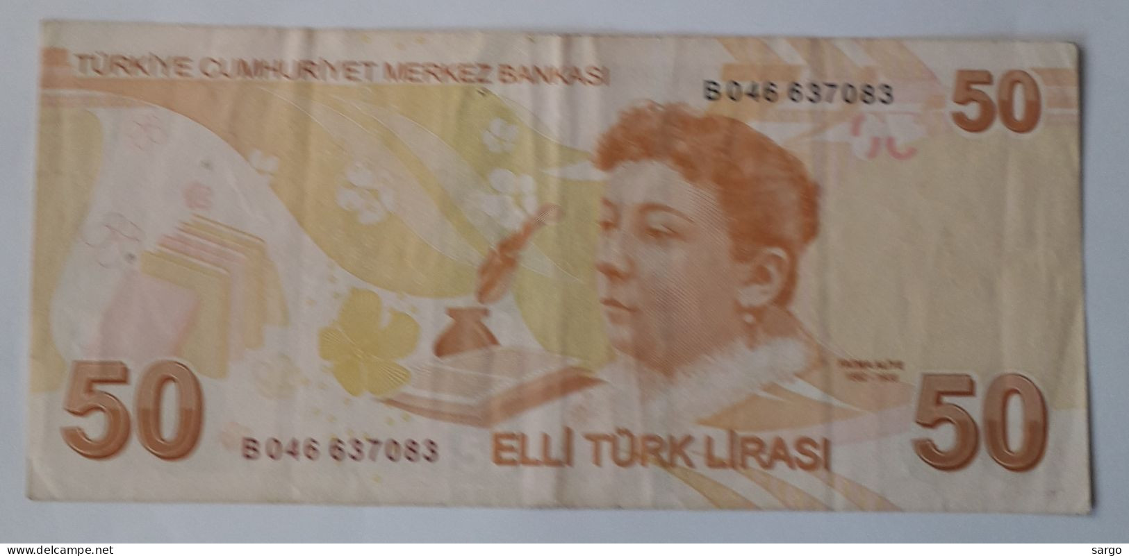TURKEY - 50 LIRA -  P 225 - 2009/2022 - CIRC - BANKNOTES - PAPER MONEY - CARTAMONETA - - Turquie