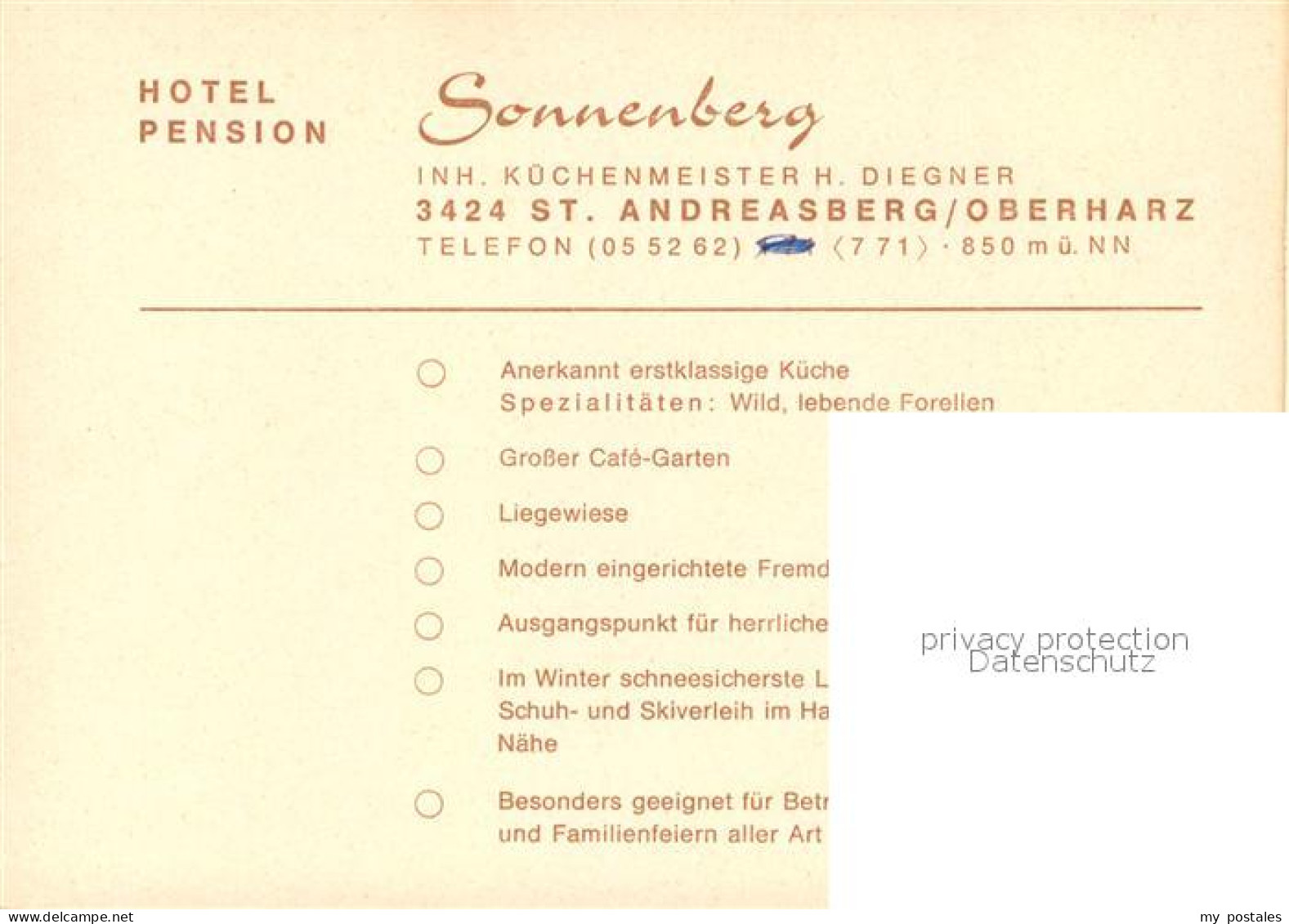 73089087 St Andreasberg Harz Hotel-Pension Sonnenberg St. Andreasberg - St. Andreasberg