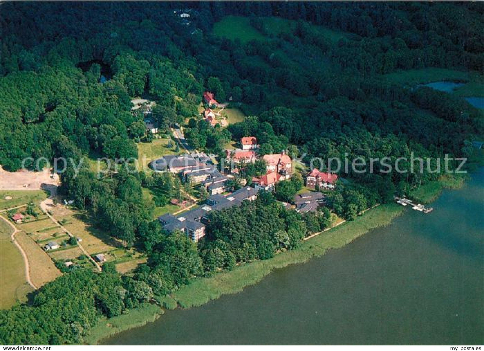 73088655 Rheinsberg Fliegeraufnahme Kurklinik Hohenelse Rheinsberg - Zechlinerhütte