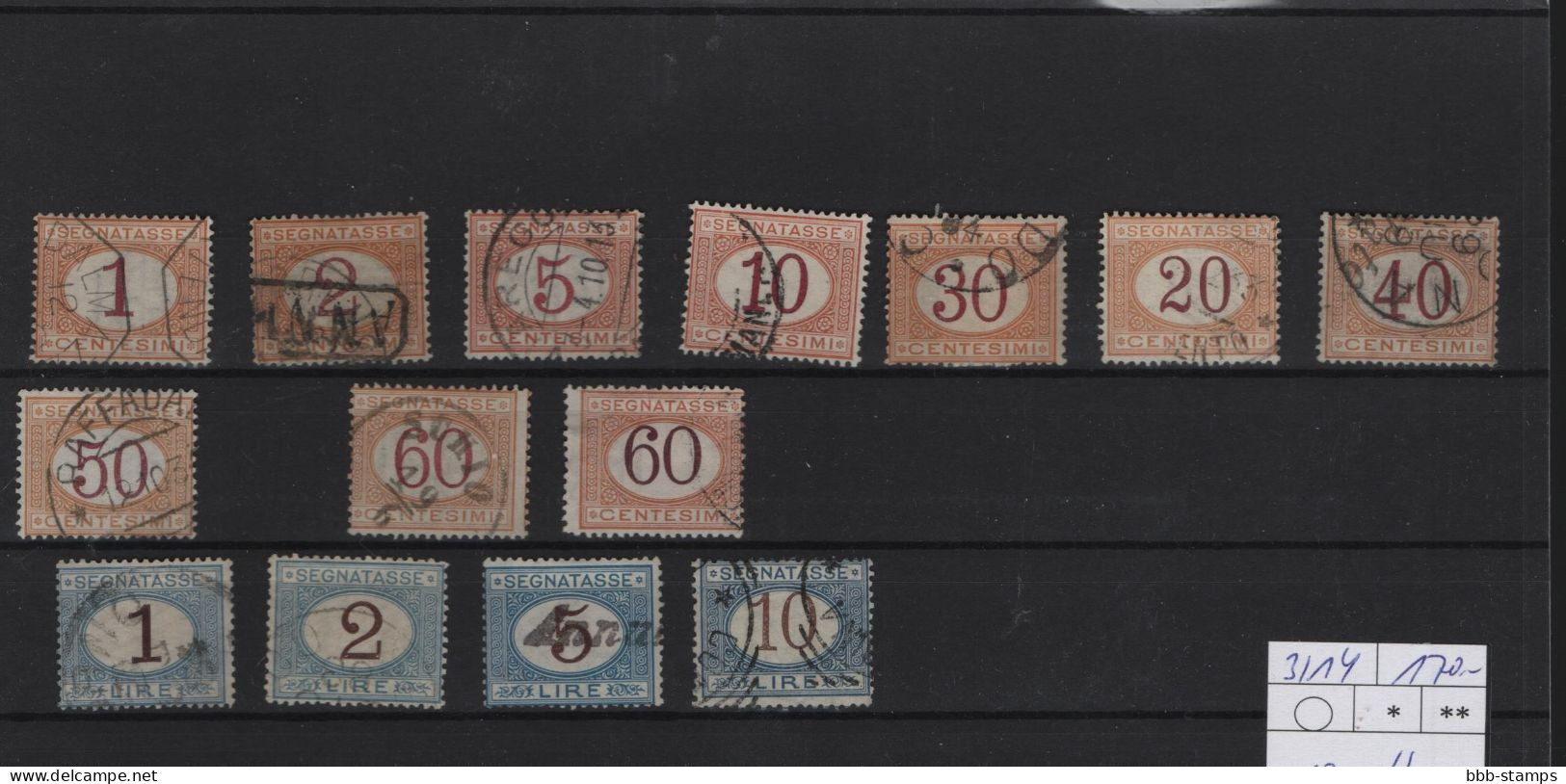Italien Michel Cat.No.  Duty Used 3/14 (10a/b) - Postage Due