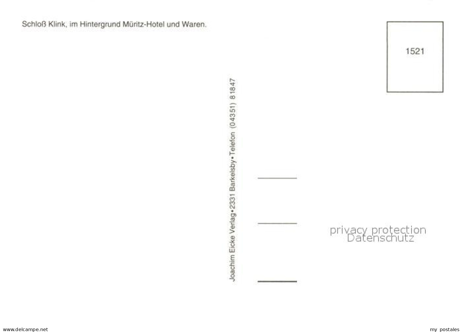 73088571 Waren Mueritz Fliegeraufnahme Schloss Klink Mueritz-Hotel Waren - Waren (Müritz)