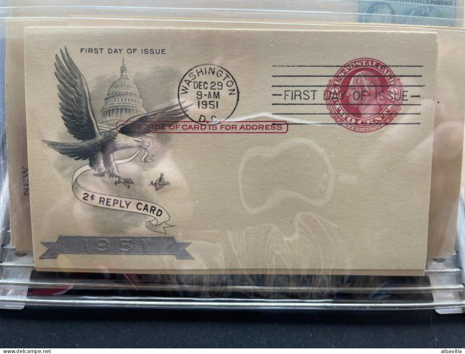 Stati Uniti d'America 1886/1983 - Lotto di postal card e buste con annullo prima emissione in 5 album speciali-