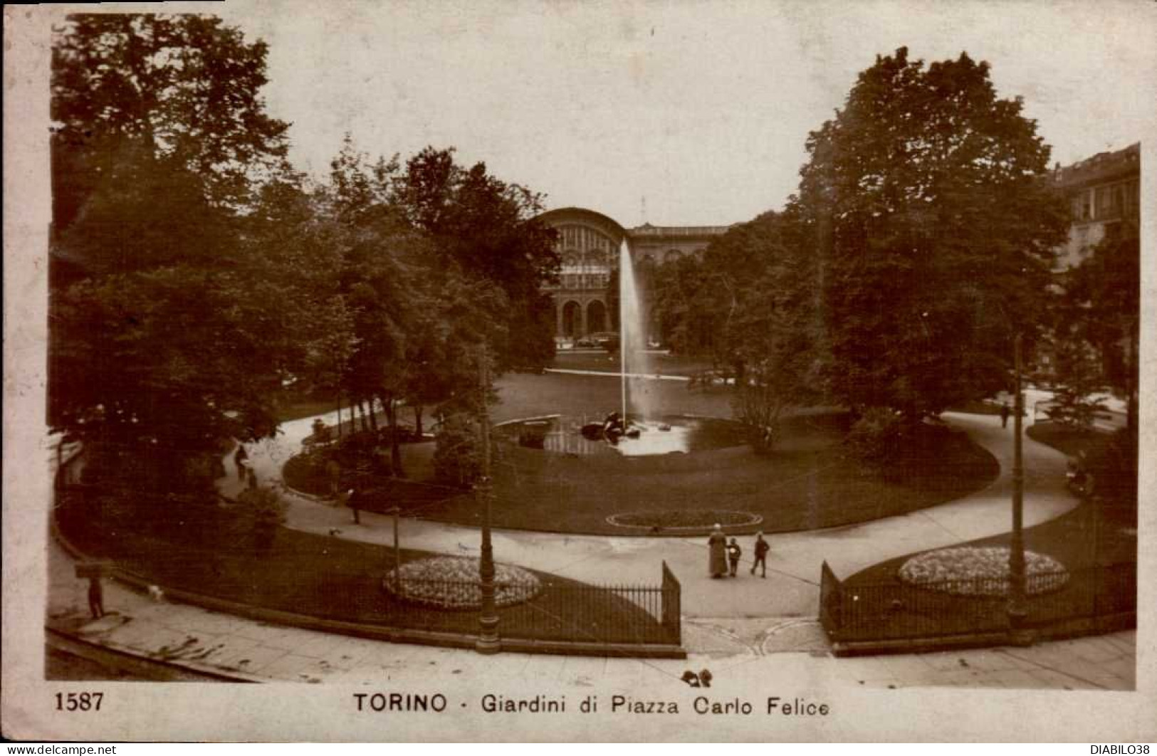 TORINO   ( ITALIE )     GIARDINI DI PIAZZA CARLO FELICE _ PIEMONTE - Parks & Gärten