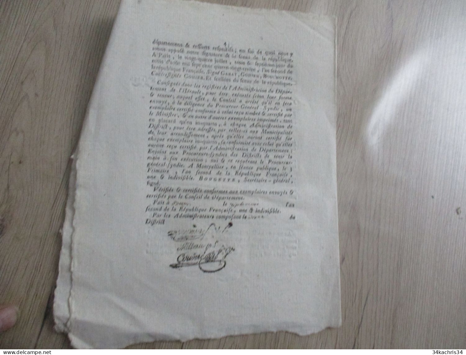 Décret De La Convention Nationale 1793 Manufacture D'Armes Montauban; Pièces De Théâtre, Concours Arts - Decrees & Laws