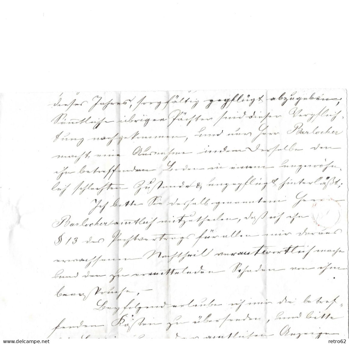 1858 HEIMAT ST.GALLEN ► Faltbrief (Fragment) Von Rorschach Nach Thal   ►SBK-22B3 Rorschach 5 NOV 58◄ - Cartas & Documentos