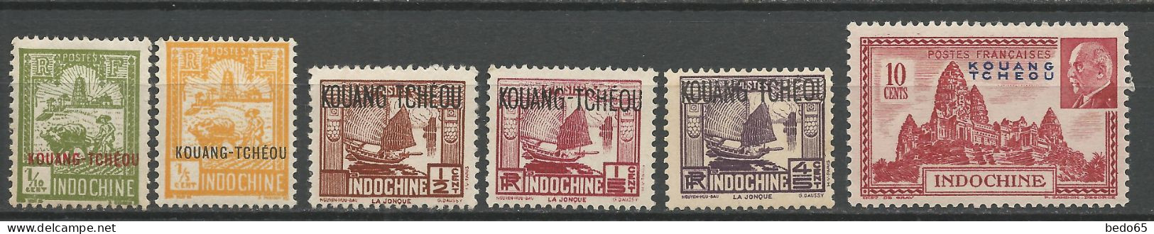 LOT KOUANG-TCHEOU NEUF* AVEC OU TRACE DE CHARNIERE  / Hinge / MH - Unused Stamps