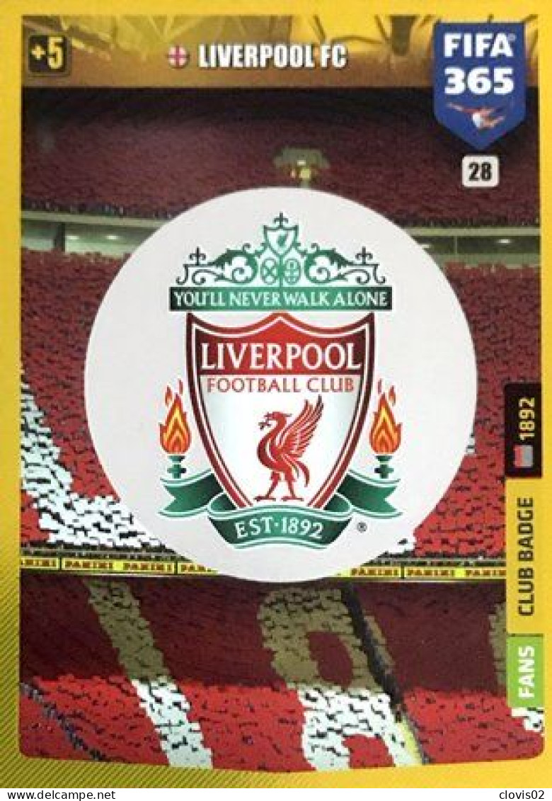 28 Club Badge - Liverpool - Carte Panini FIFA 365 2020 Adrenalyn XL Trading Cards - Trading Cards