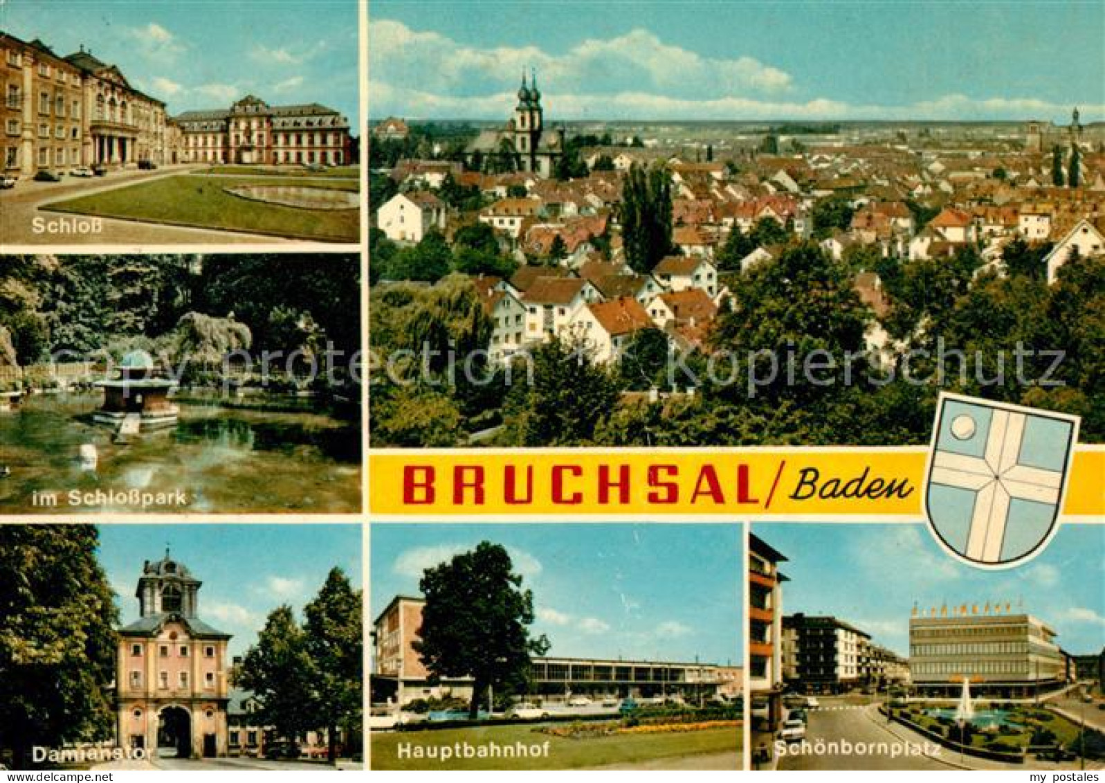 73048440 Bruchsal Schloss Schlosspark Hauptbahnhof Schoenbornplatz Damianstor Br - Bruchsal