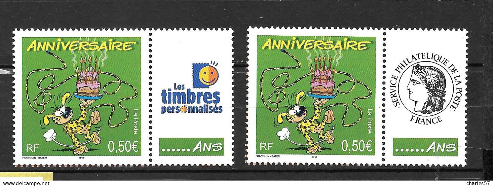 / France :n°3569A, Marsupolami 2003 (les Deux Types) - Other & Unclassified