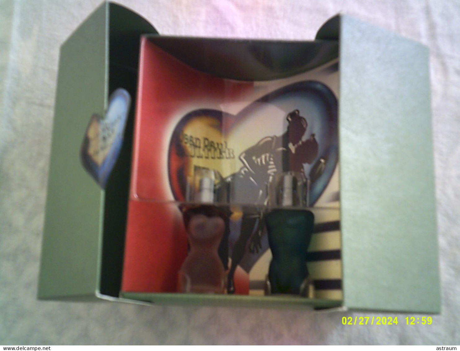 Joli Coffret Vintage 2 Miniature J-P Gaultier St Valentin 1998 Duo Parfum / EDT 2x 3,5ml - Miniatures Femmes (avec Boite)