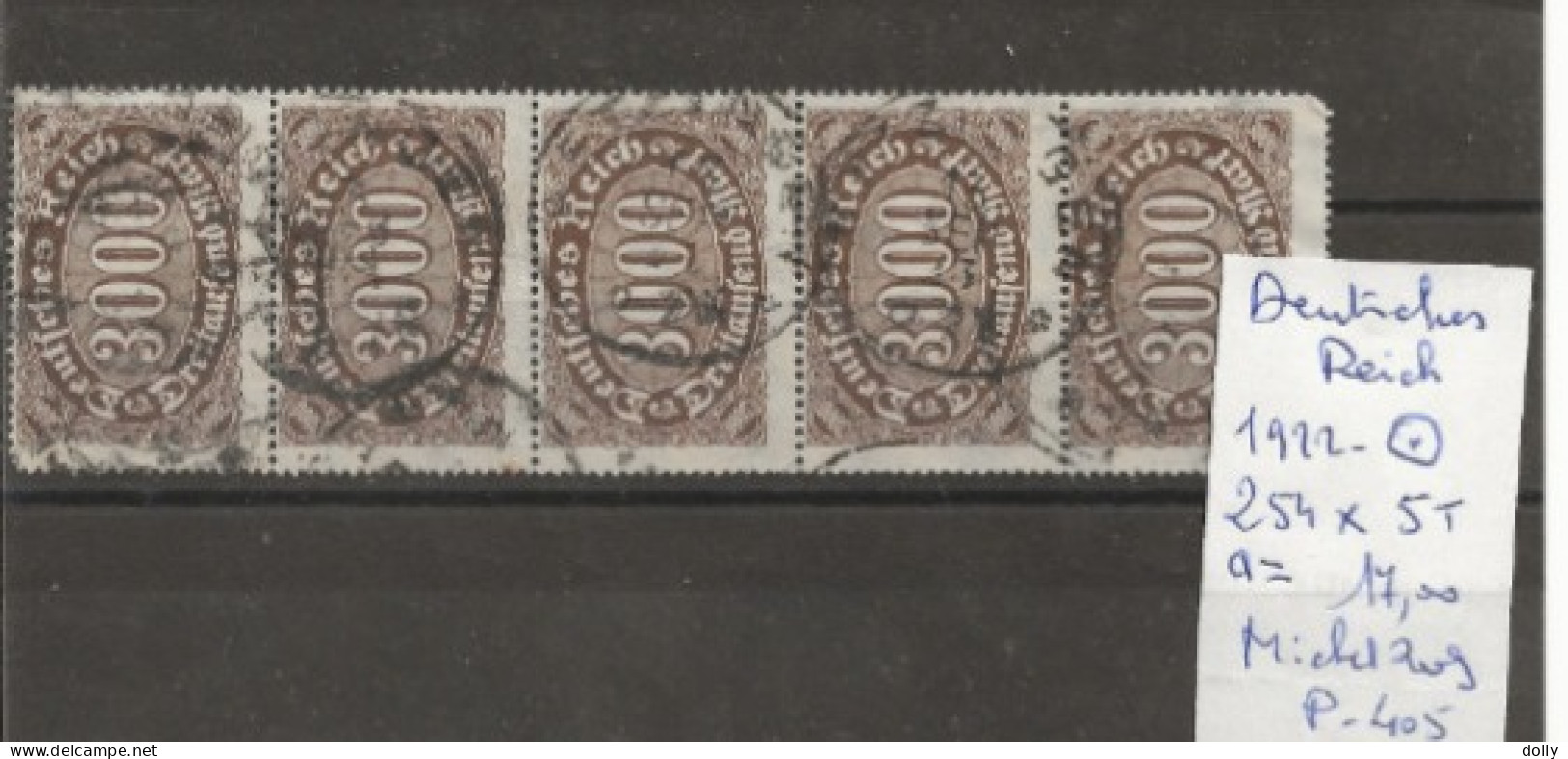 TIMBRE D ALLEMAGNE  DEUTSCHES REICH 1922 NEUF**MNH/ ° /1921/22  Nr VOIR SUR PAPIER AVEC TIMBRES  COTE 147.00 € € - 1922-1923 Emissioni Locali