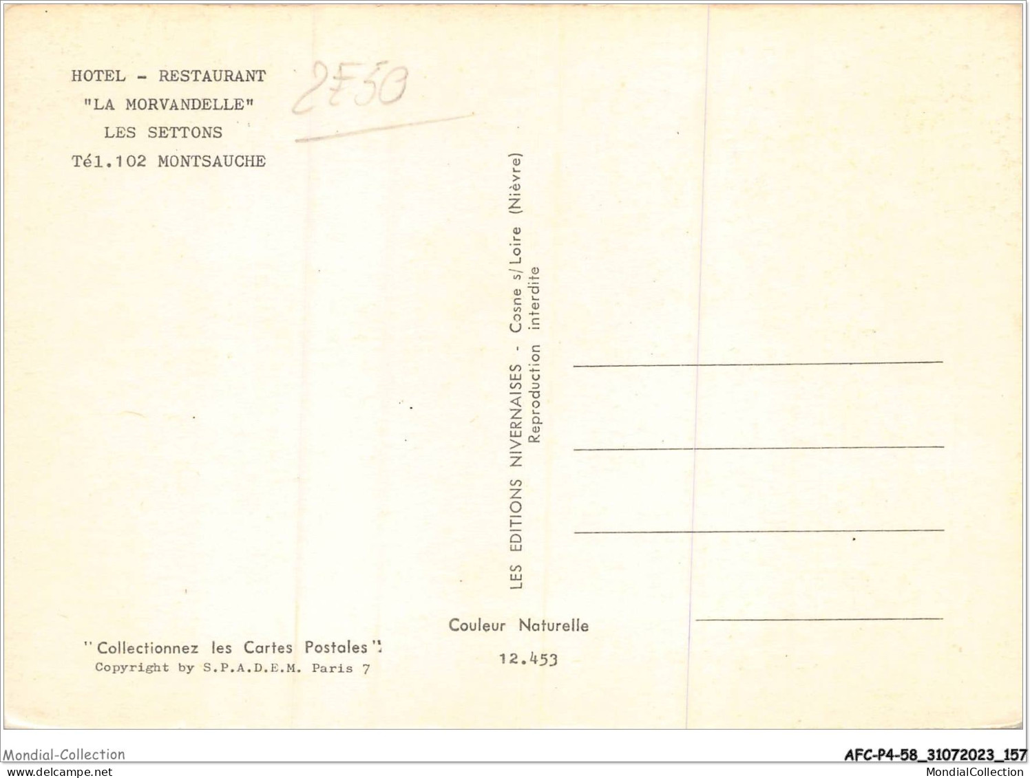 AFCP4-58-0451 - Hôtel-restaurant - La Morvandelle - LES SETTONS - Tel 102 Montsauche  - Montsauche Les Settons