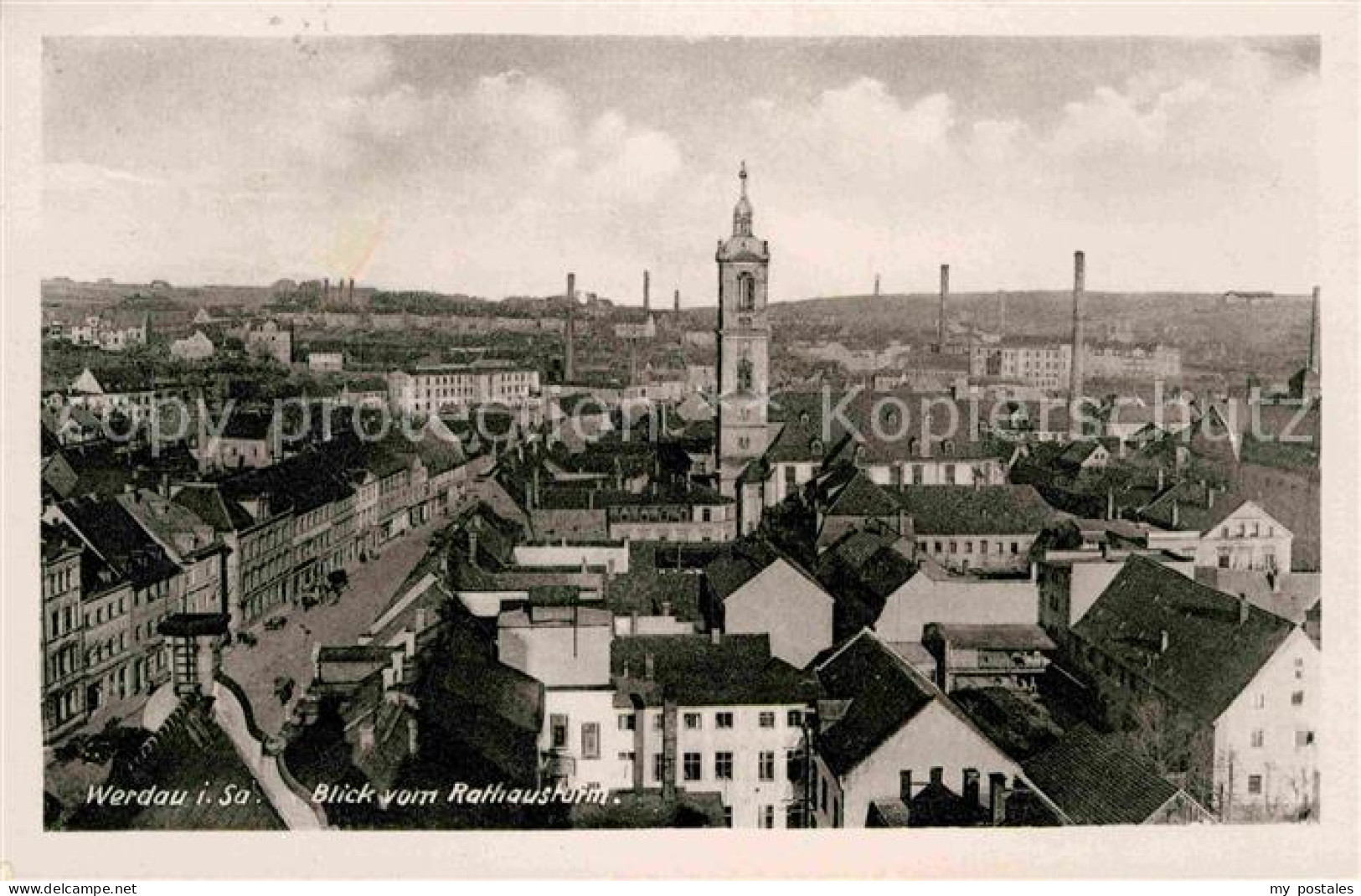 72640865 Werdau Sachsen Blick Vom Rathausturm Werdau - Werdau