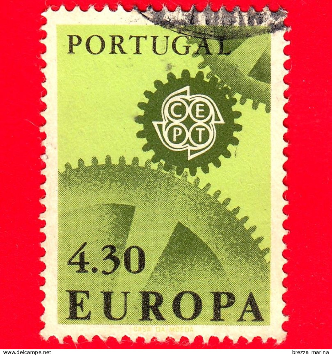 PORTOGALLO - Usato - 1967 - Europa - C.E.P.T. - Ruote Dentate - Ingranaggi - 4.30 - Usado