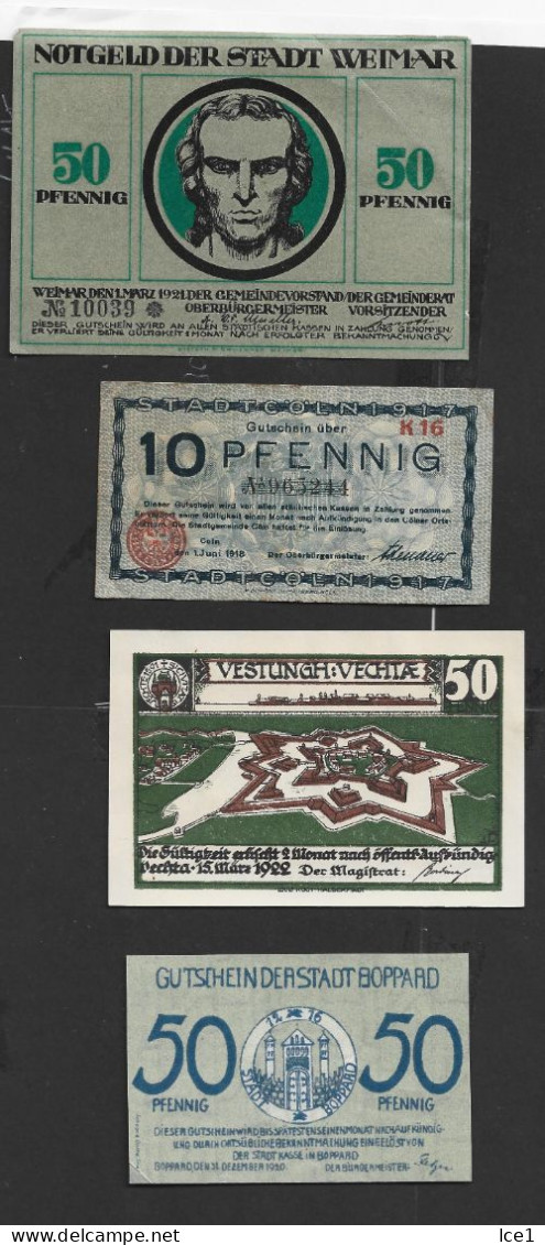 Lot A27--10 Notgeld ALLEMAGNE  Port En Plus - Vrac - Billets