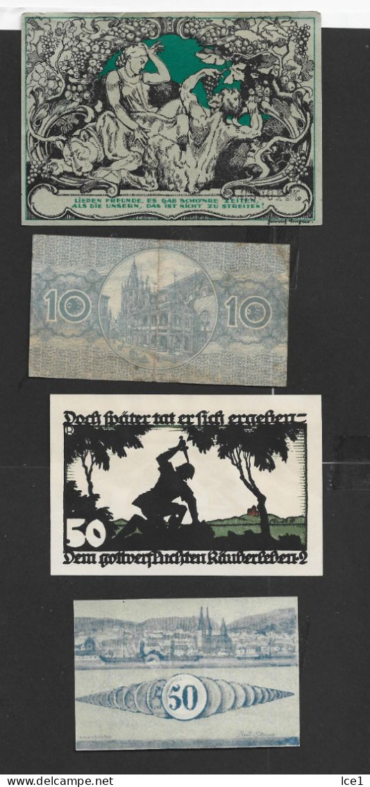 Lot A27--10 Notgeld ALLEMAGNE  Port En Plus - Kiloware - Banknoten