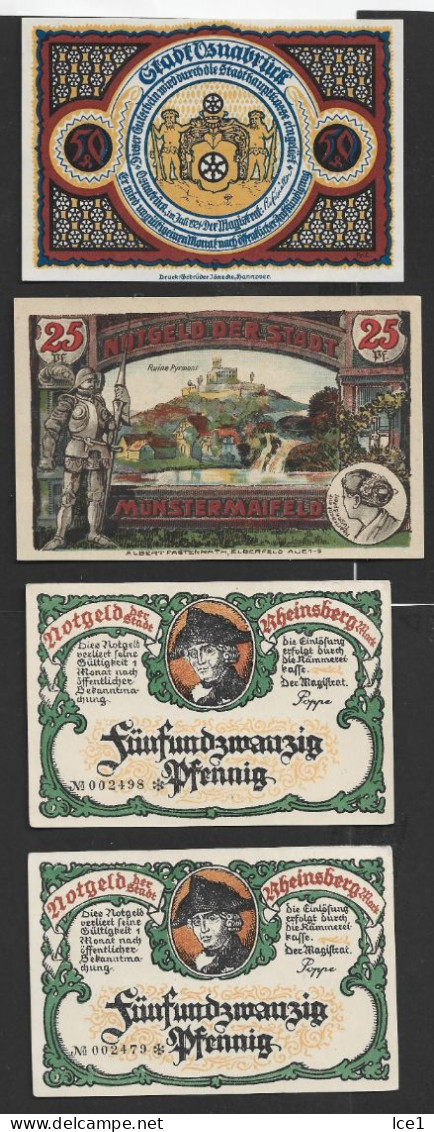 Lot A27--10 Notgeld ALLEMAGNE  Port En Plus - Vrac - Billets