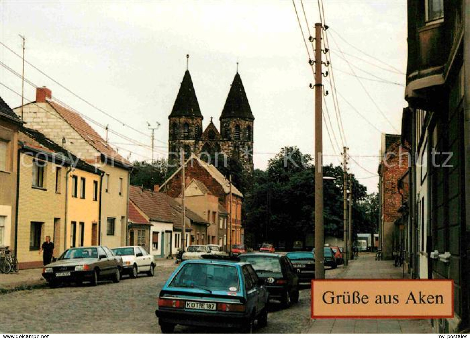 72640443 Aken Elbe Meisterstrasse Und Nikolaikirche Aken - Aken